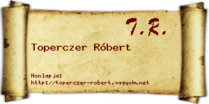 Toperczer Róbert névjegykártya
