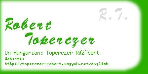 robert toperczer business card